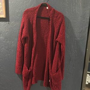 Wine colored cardigan